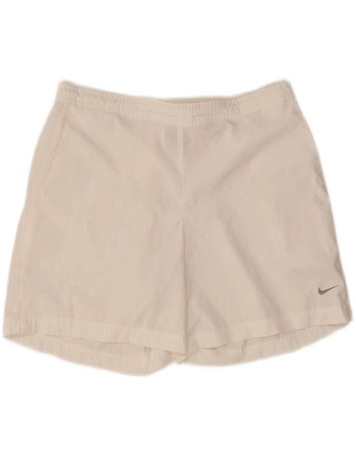 Nike Short de sport pour femme UK 14/16 Large Blanc Polyester