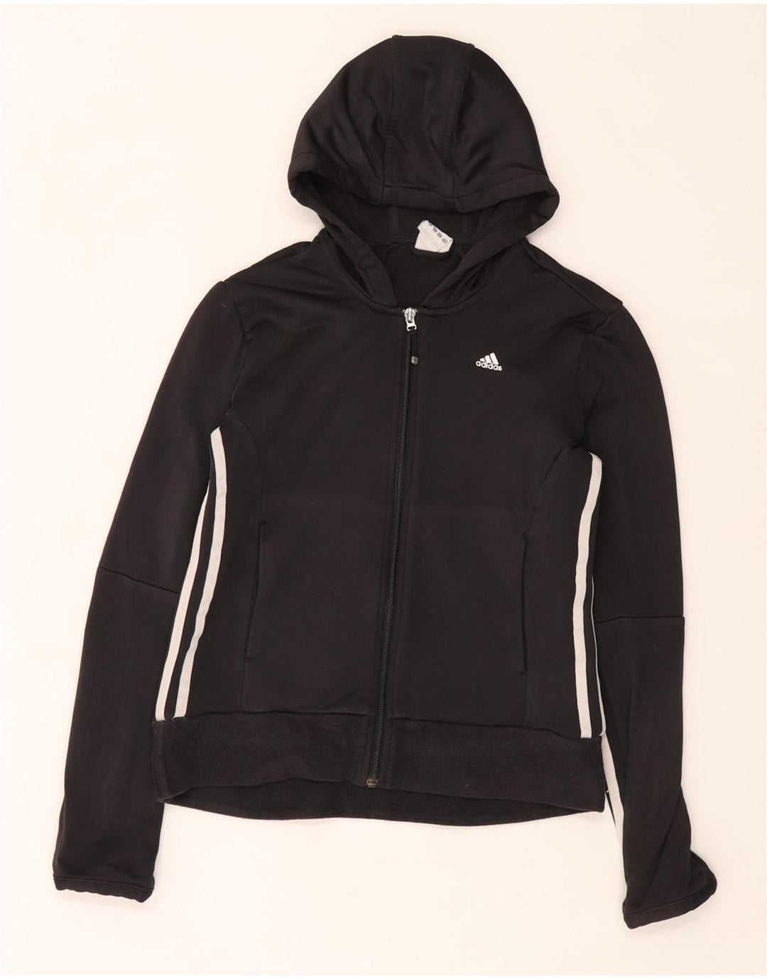 Adidas Climawarm Zip Sweat à capuche pour femme UK 12 Noir moyen Polyester