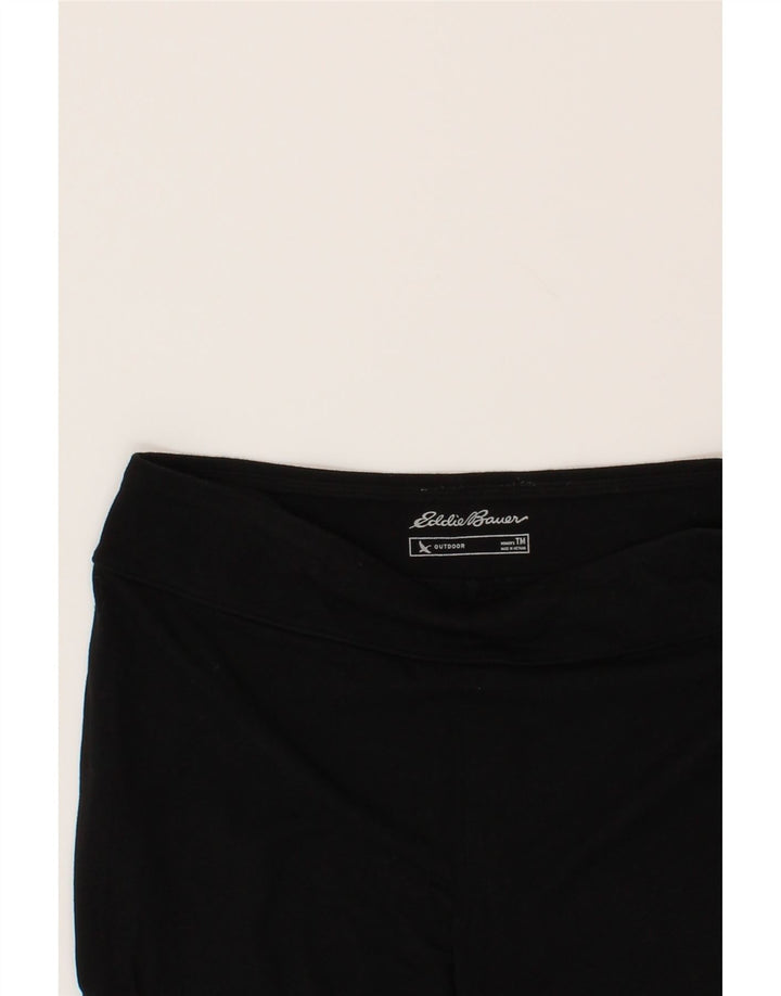 EDDIE BAUER Womens Tall Leggings UK 14 Medium  Black Cotton Vintage Eddie Bauer and Second-Hand Eddie Bauer from Messina Hembry 