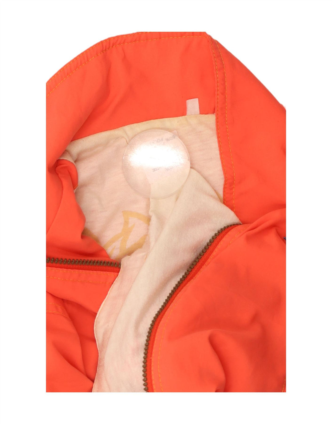 VINTAGE Veste de survêtement femme UK 12 Medium Orange Colourblock