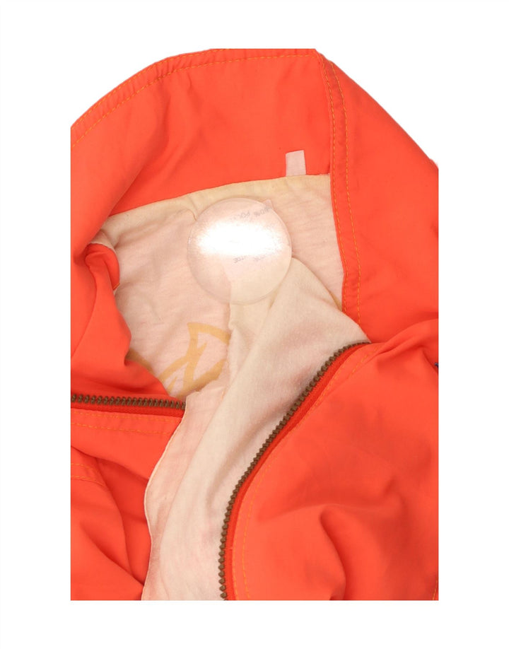 VINTAGE Veste de survêtement femme UK 12 Medium Orange Colourblock