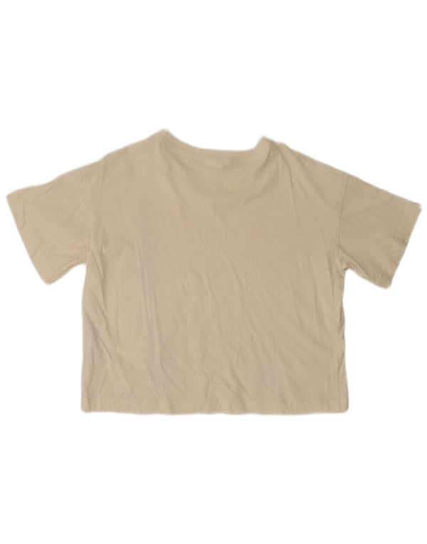 Champion T-shirt court graphique pour femme UK 18 XL Blanc Coton