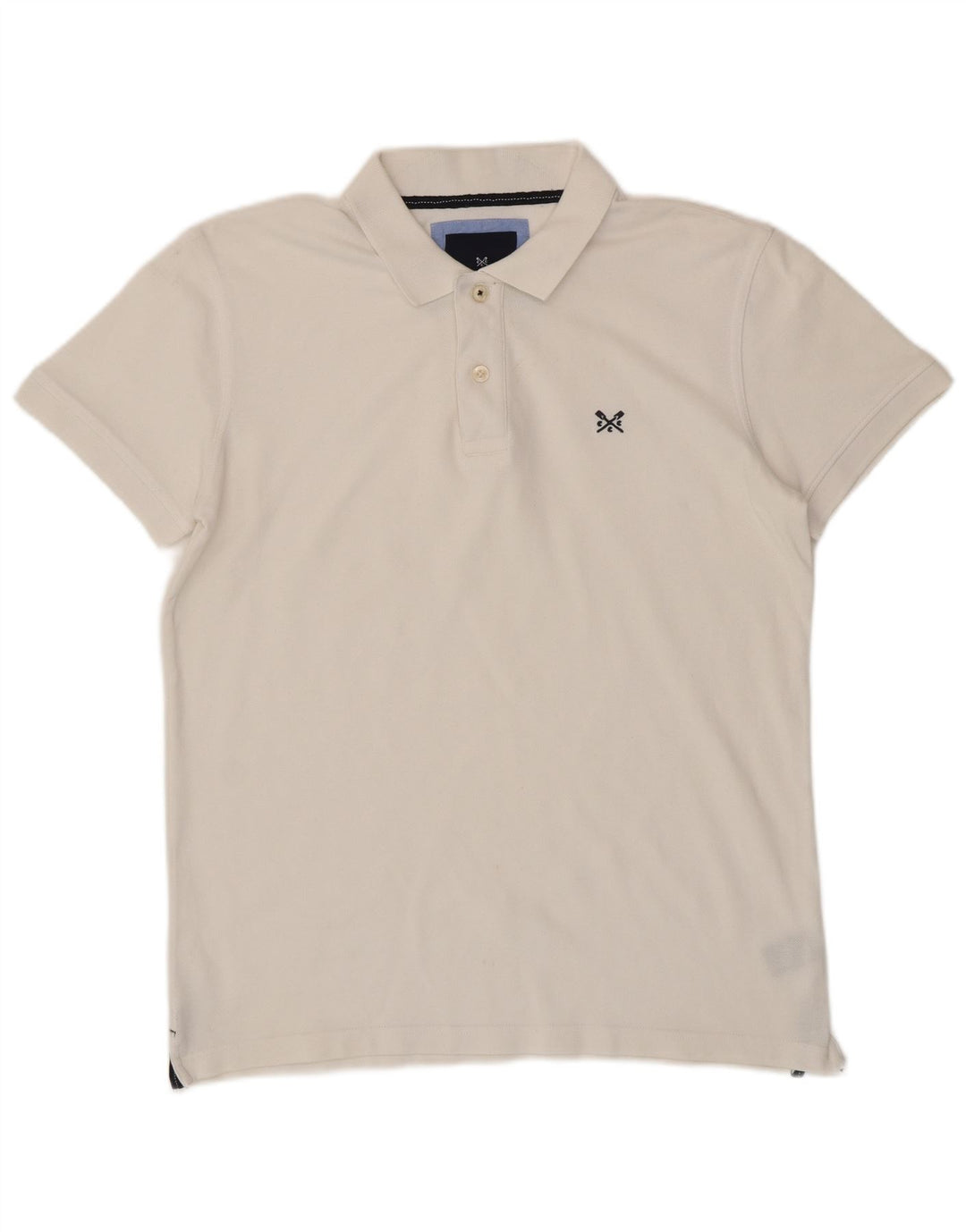 CREW CLOTHING Polo Homme Grand Blanc Coton