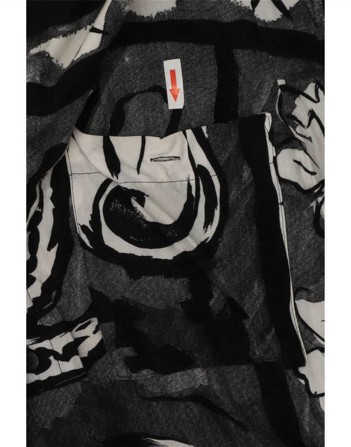 Hatico Performance Chemise à manches courtes pour hommes Noir moyen floral