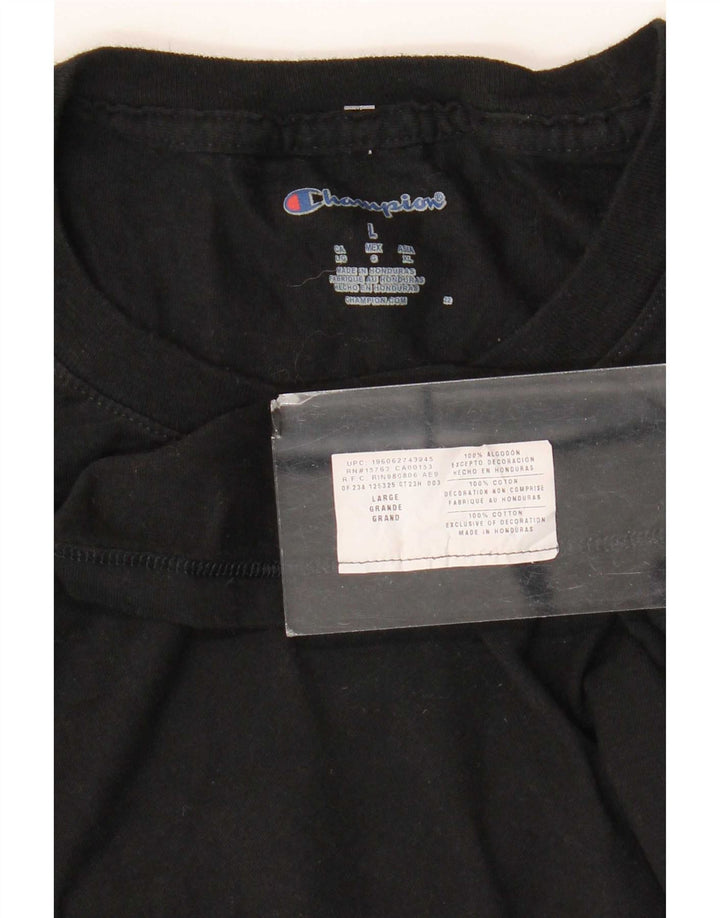 Champion T-Shirt Graphique Homme Grand Noir Coton