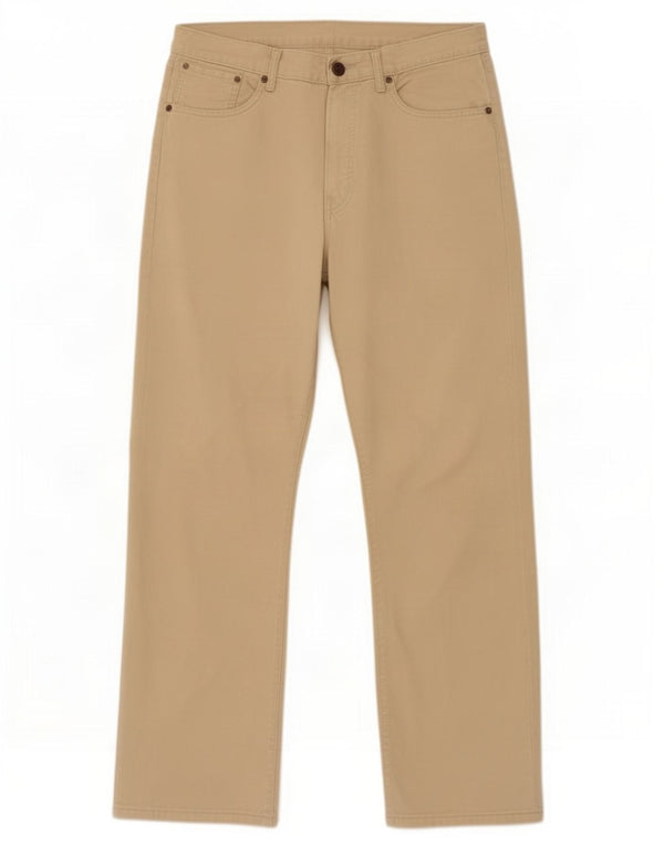 Levi's Mens 401 Straight Jeans W33 L28 Khaki Cotton