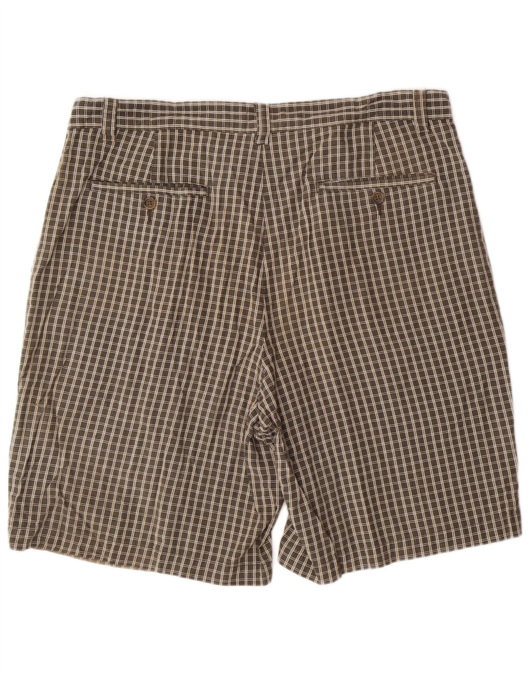 EDDIE BAUER Short Chino Pegged Homme W36 Grand Coton à Carreaux Vert