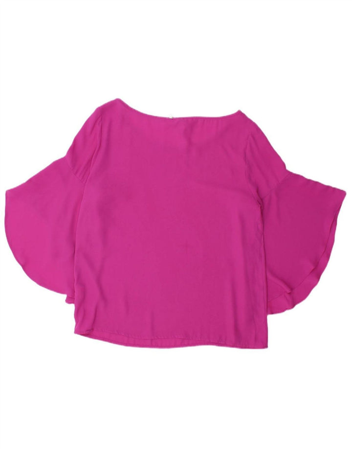 KORALLINE Womens 3/4 Sleeve Blouse Top IT 44 Medium Pink Polyester