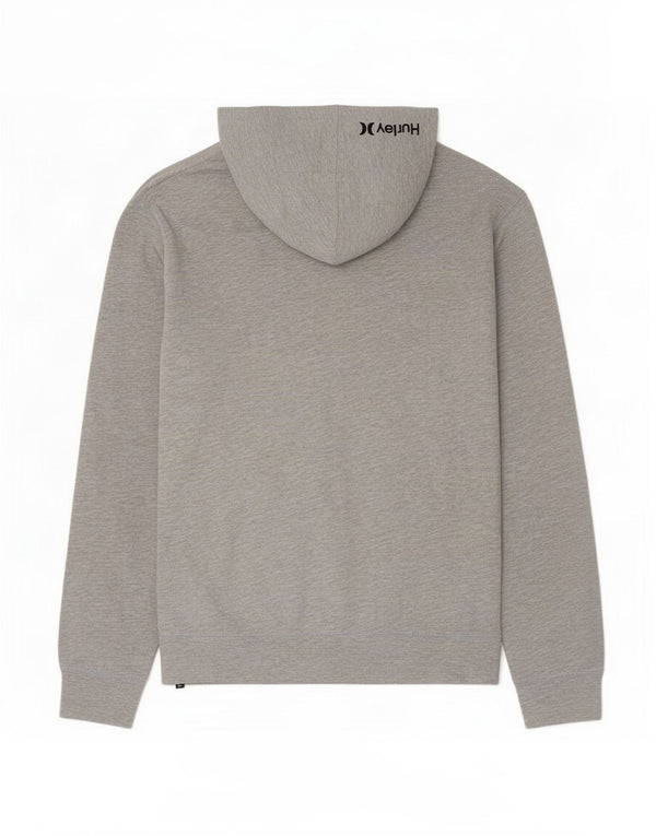 Hurley Pull à capuche graphique pour homme en coton moucheté gris moyen