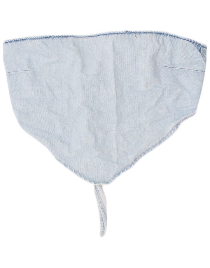 Zara Femme Top Court En Denim Coton Bleu Moyen |