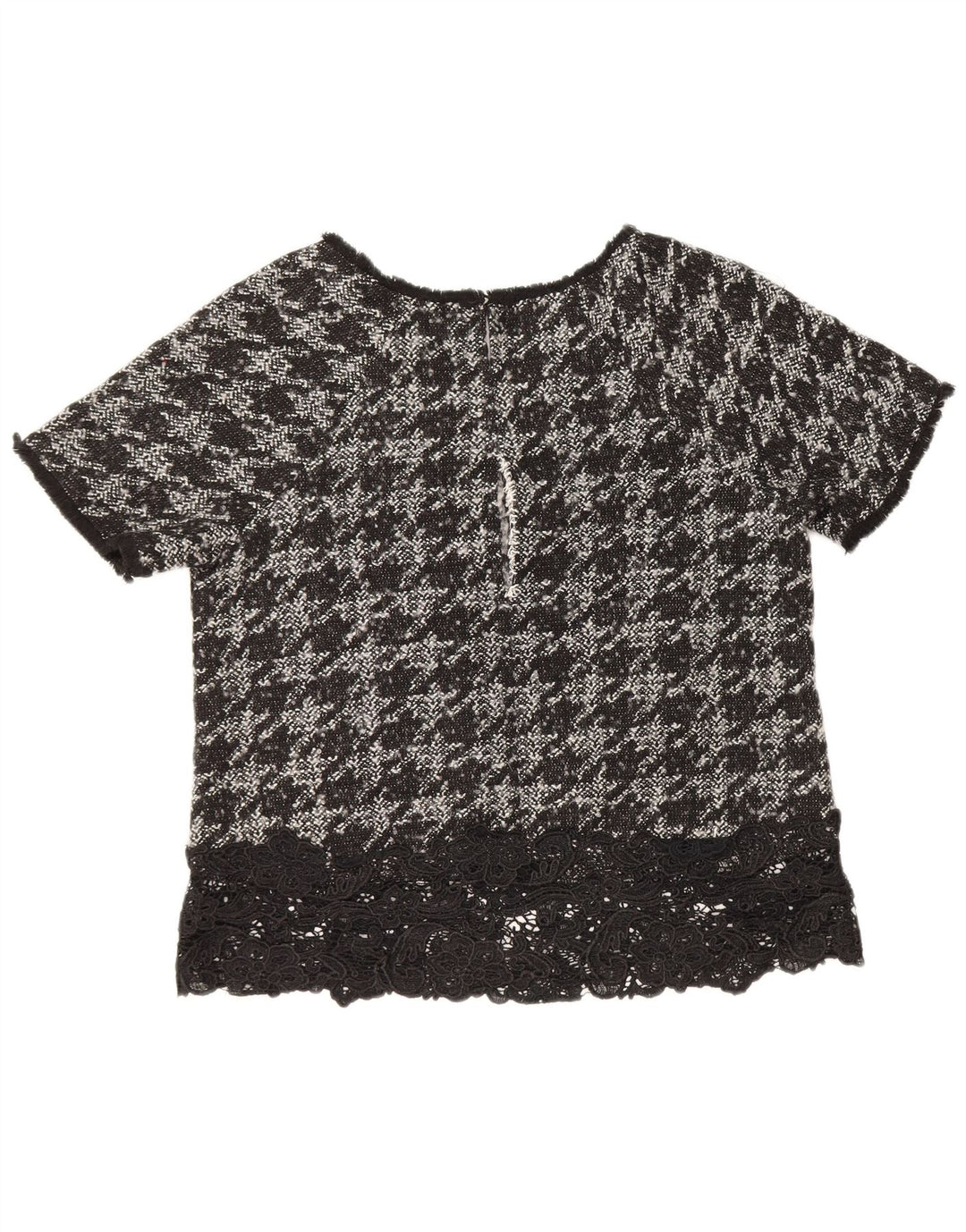 Rick Cardona Chemisier pour femme UK 42 Medium Noir Pied-de-poule Polyester
