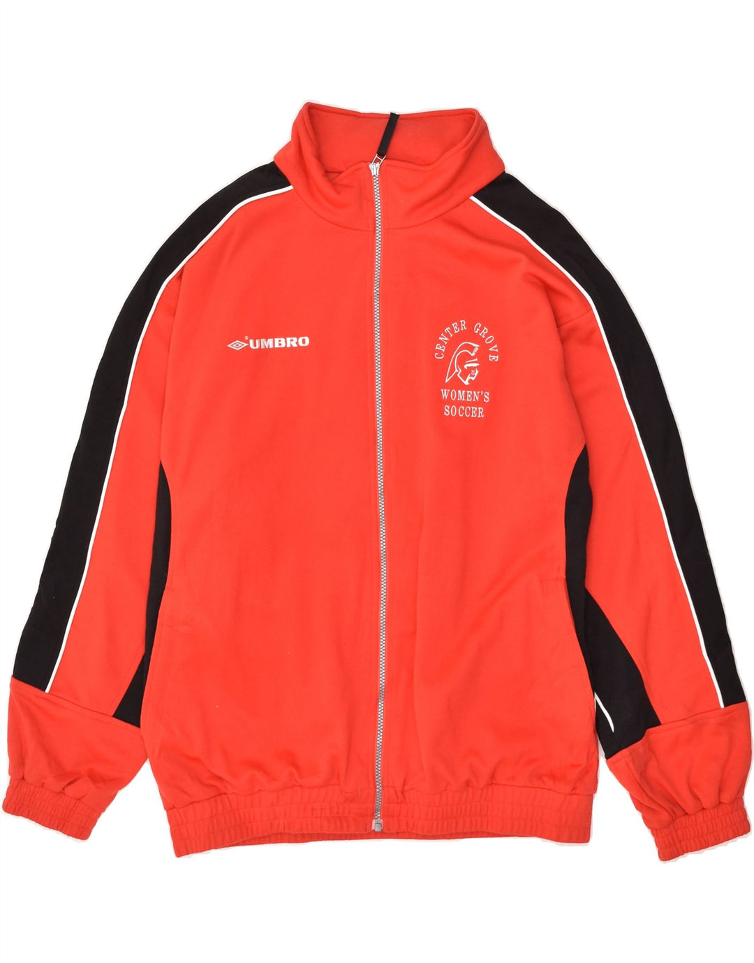 UMBRO Womens Tracksuit Top Jacket UK 18 XL Red Colourblock Polyester Vintage Umbro and Second-Hand Umbro from Messina Hembry 