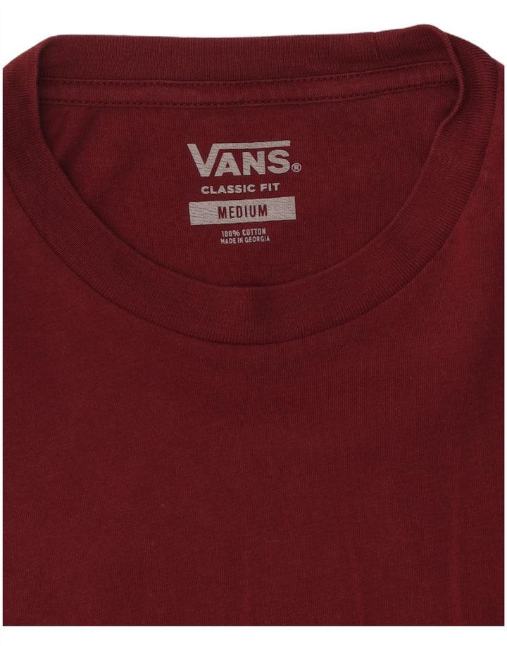 VANS T-shirt graphique coupe classique pour homme en coton bordeaux moyen