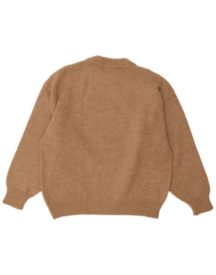 Tobia System Pull ras du cou pour homme IT 48 laine beige moyen