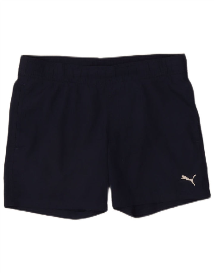 Puma Short de sport homme petit bleu marine polyester