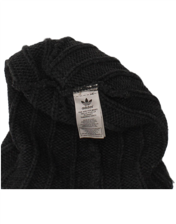 Adidas Bonnet à pompon tricoté pour homme Taille unique Gris Acrylique