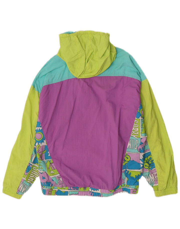 Sorry Veste Anorak Graphique Femme IT 46 Large Multicolore Rétro