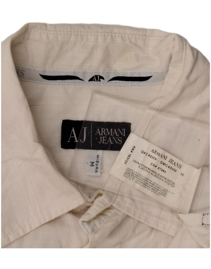 ARMANI JEANS Chemise Homme Coton Blanc Cassé Moyen