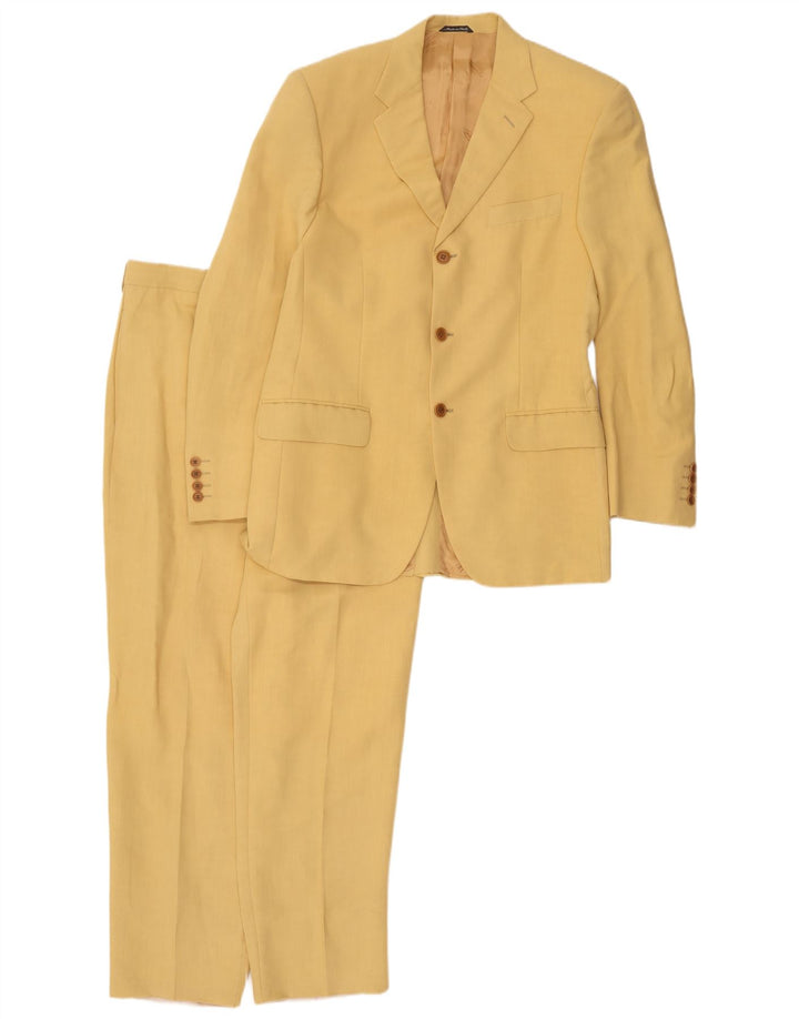 Missoni Costume 2 pièces 3 boutons pour homme IT 50 Large W34 L30 Viscose Jaune