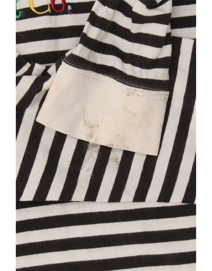 Levi's Haut graphique surdimensionné à manches longues pour femme UK 10 Small Noir Rayé