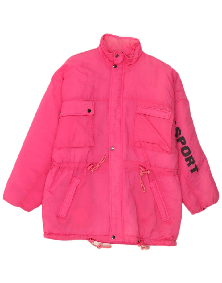 Veste de Ski Graphique Vintage Fille 15-16 ans Rose Polyamide