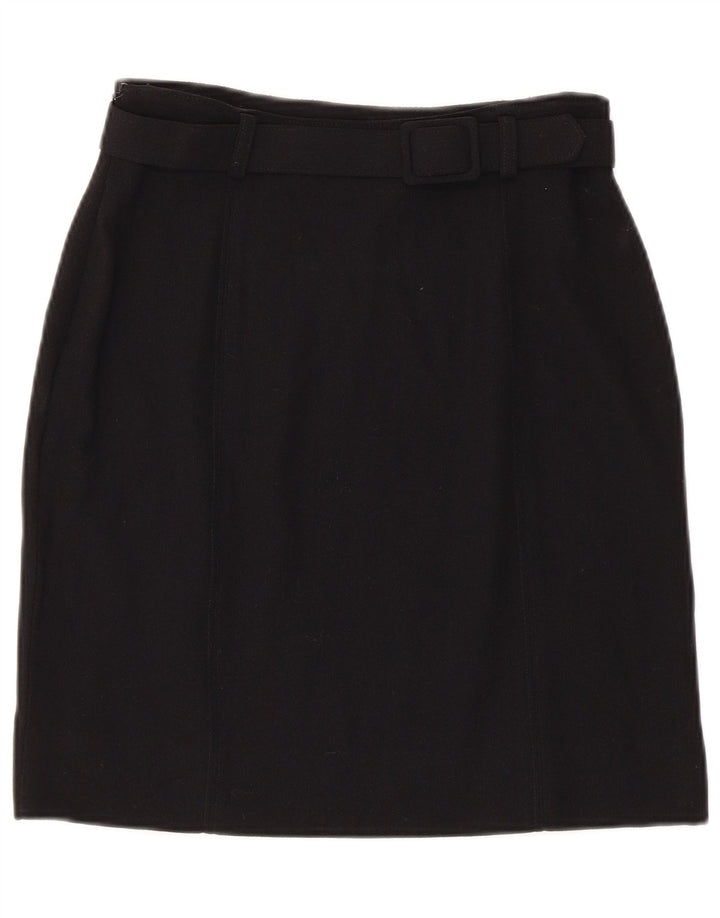 jupe droite femme vintage IT 42 Medium W26 Laine noire
