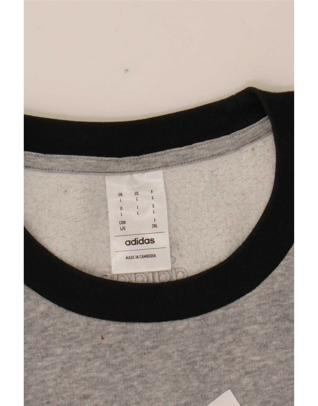 Adidas Sweat-shirt graphique pour hommes, grand, gris, colour block