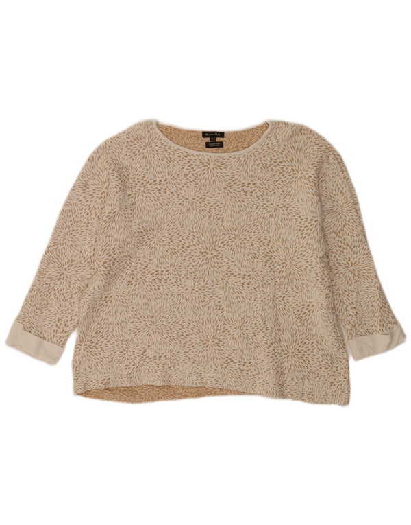 Massimo Dutti Pull col bateau pour femme UK 14 Beige moyen floral
