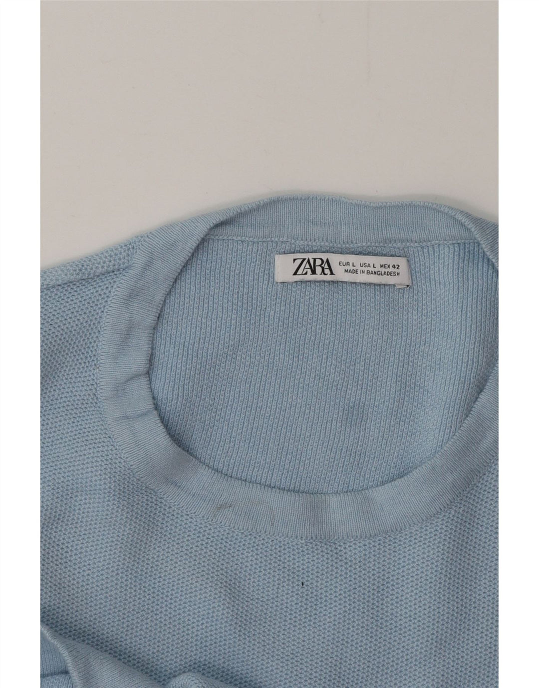 ZARA T-Shirt Homme Haut Large Bleu