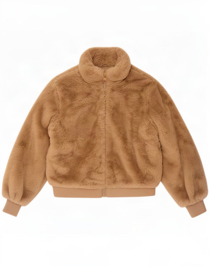 Veste Bomber Teddy Bear Fille Zara 9-10 Ans Beige Polyester