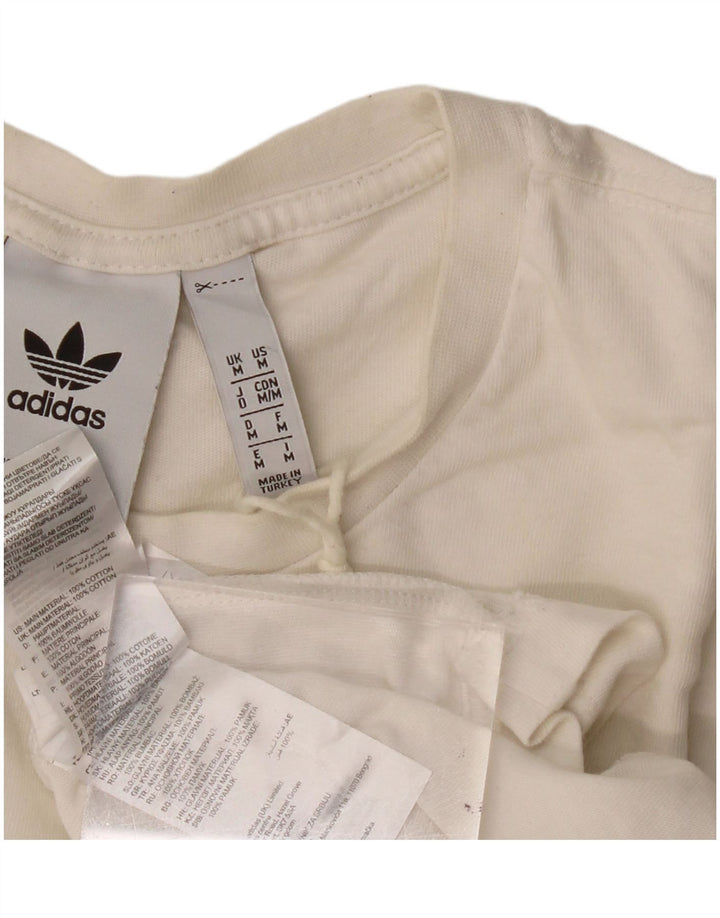 Adidas T-shirt graphique pour homme en coton blanc moyen