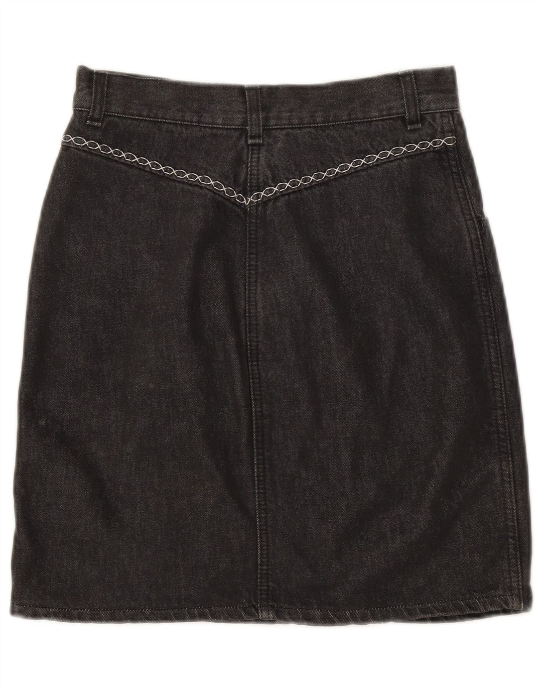 VINTAGE Jupe en Jean Femme W30 Gris Moyen