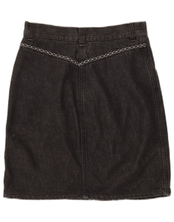 VINTAGE Jupe en Jean Femme W30 Gris Moyen