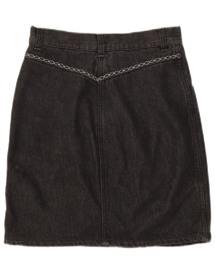 VINTAGE Jupe en Jean Femme W30 Gris Moyen