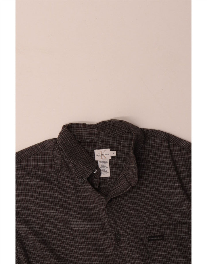 CALVIN KLEIN JEANS Chemise Homme Gris Moyen Vichy Coton