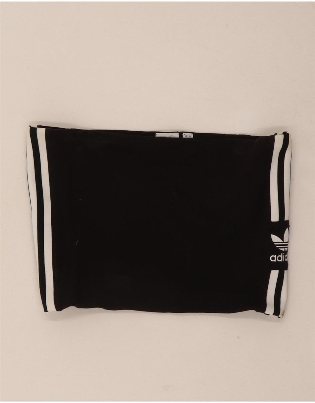 Adidas Haut court sans bretelles pour femme UK 12 Coton noir moyen