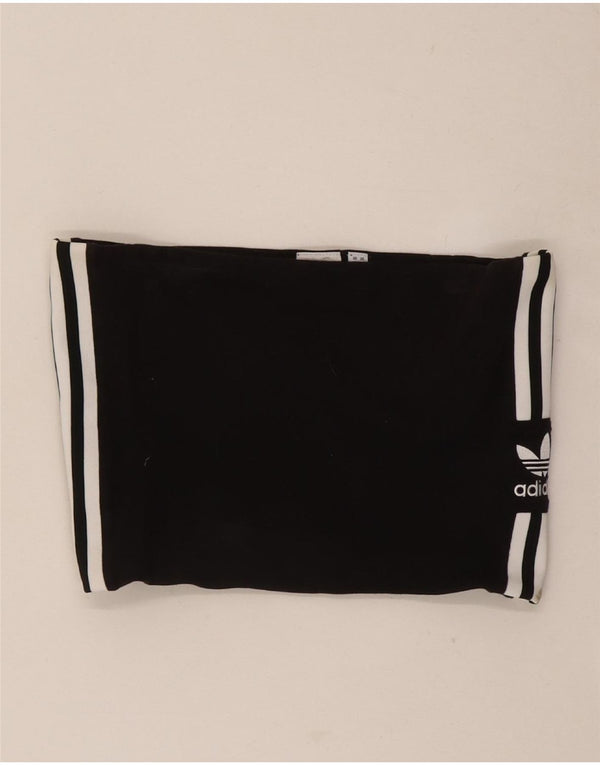 Adidas Haut court sans bretelles pour femme UK 12 Coton noir moyen