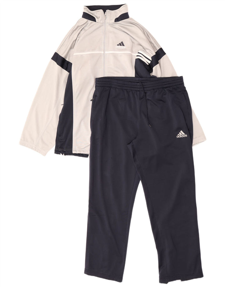 Adidas Survêtement complet pour homme UK 38/40 Gris moyen Colourblock Polyester