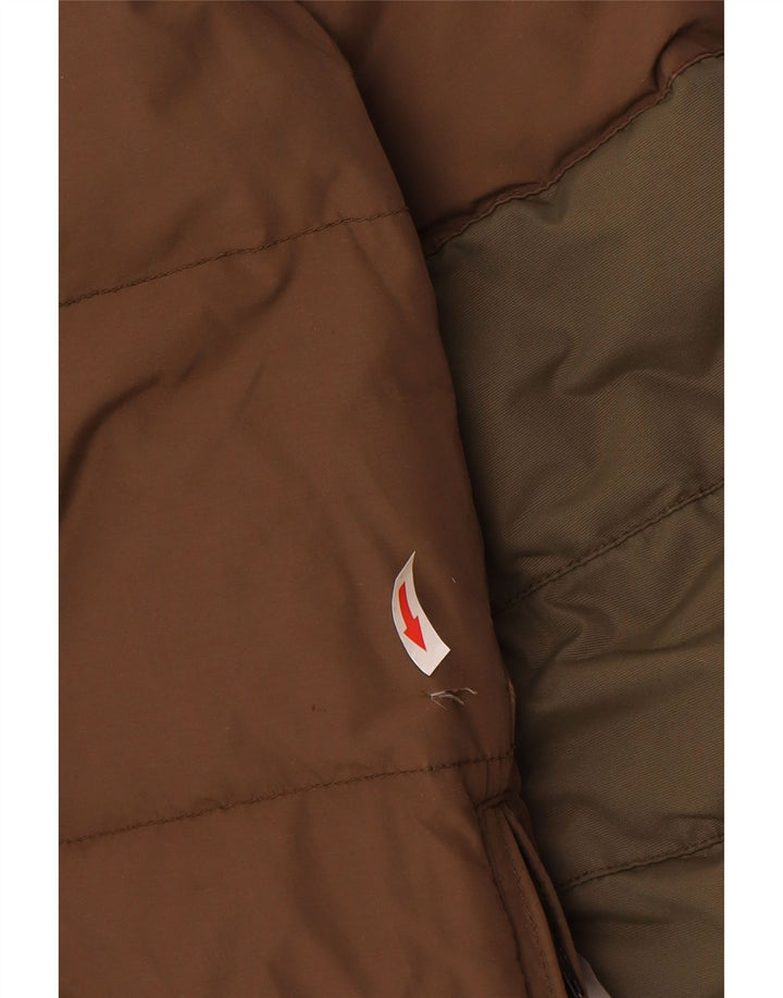 Blauer Veste matelassée graphique pour hommes UK 38 Nylon colour block marron moyen