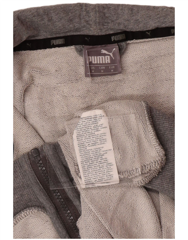 PUMA Sweat à Capuche Zippé Homme Gris Moyen Coton