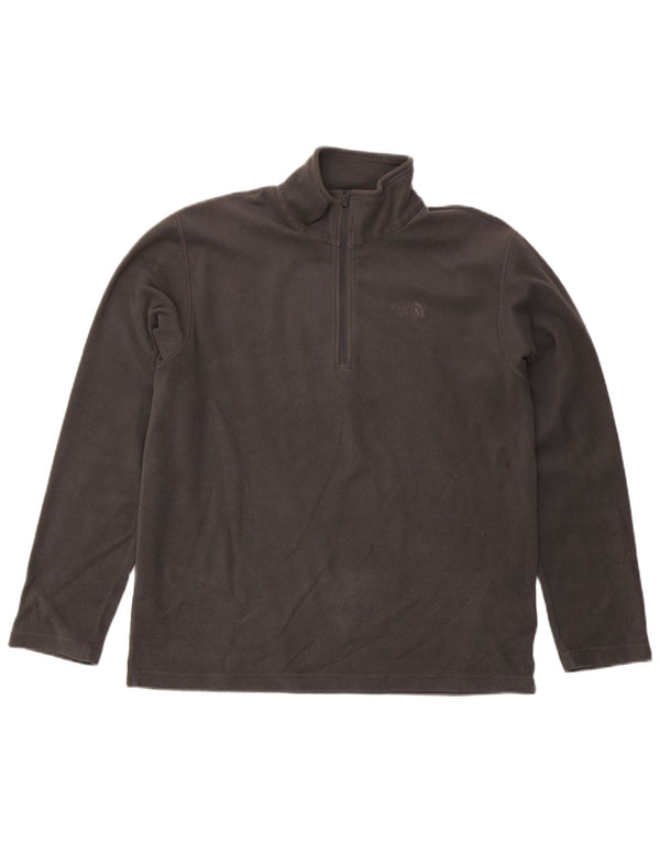 The North Face Pull polaire à col zippé pour homme Large Gris Polyester