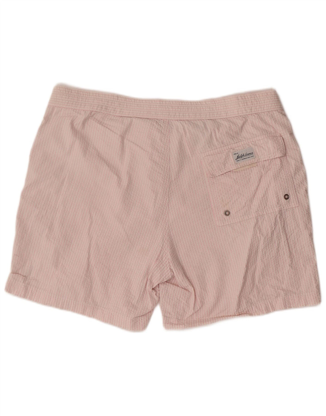 POLO RALPH LAUREN Short de Bain Homme Coton Rayé Rose Moyen