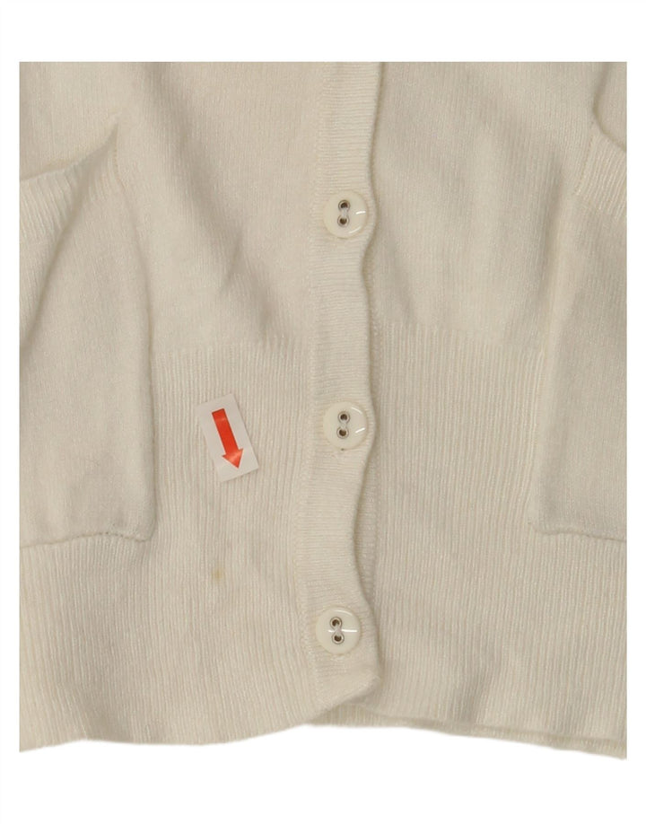 MARKS & SPENCER Womens Cardigan Sweater UK 16 Large White Viscose Vintage Marks & Spencer and Second-Hand Marks & Spencer from Messina Hembry 