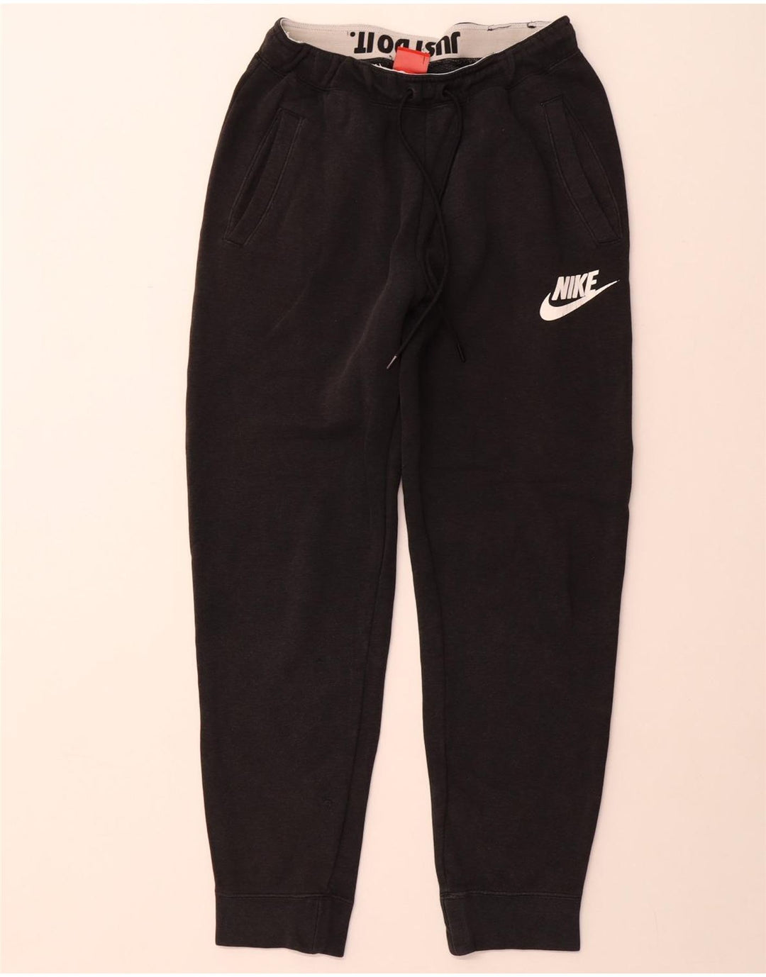 NIKE Pantalon de survêtement pour femme Joggers UK 8 Small Noir Coton