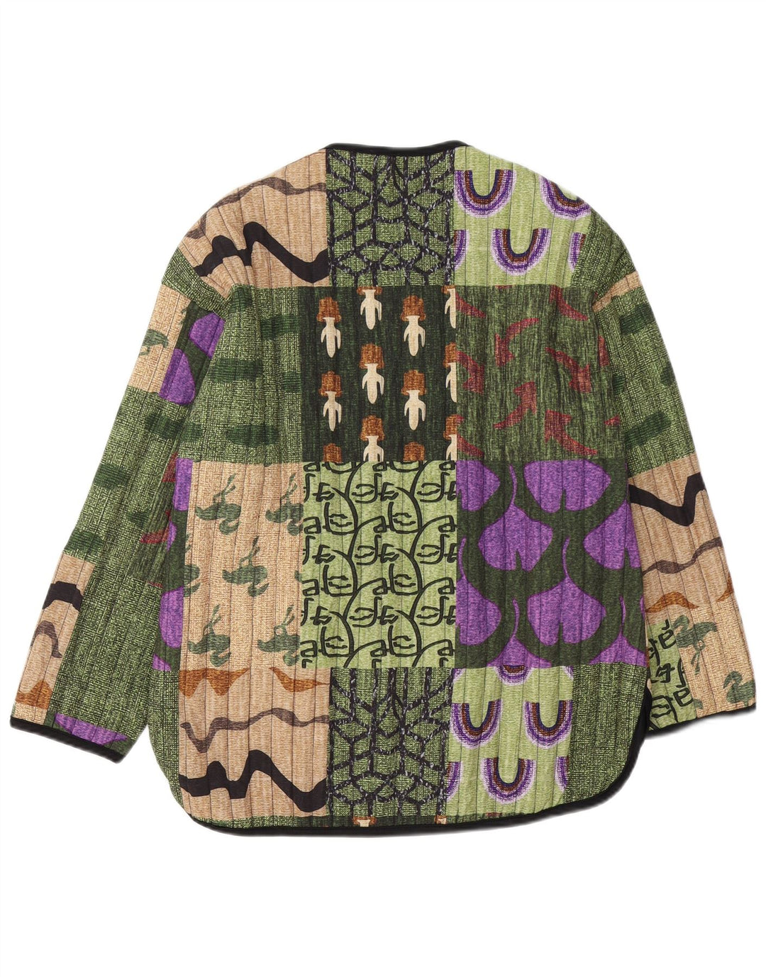 vintage Femme 5 Bouton Blazer Veste UK 14 Moyen Multicolore Patchwork