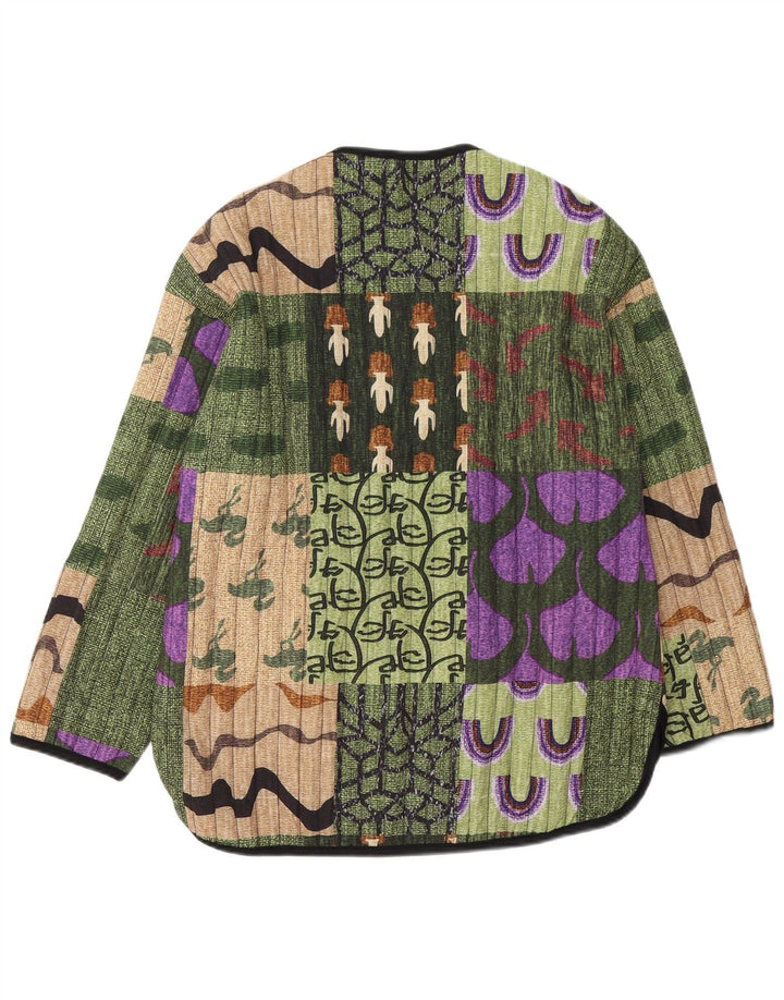 vintage Femme 5 Bouton Blazer Veste UK 14 Moyen Multicolore Patchwork