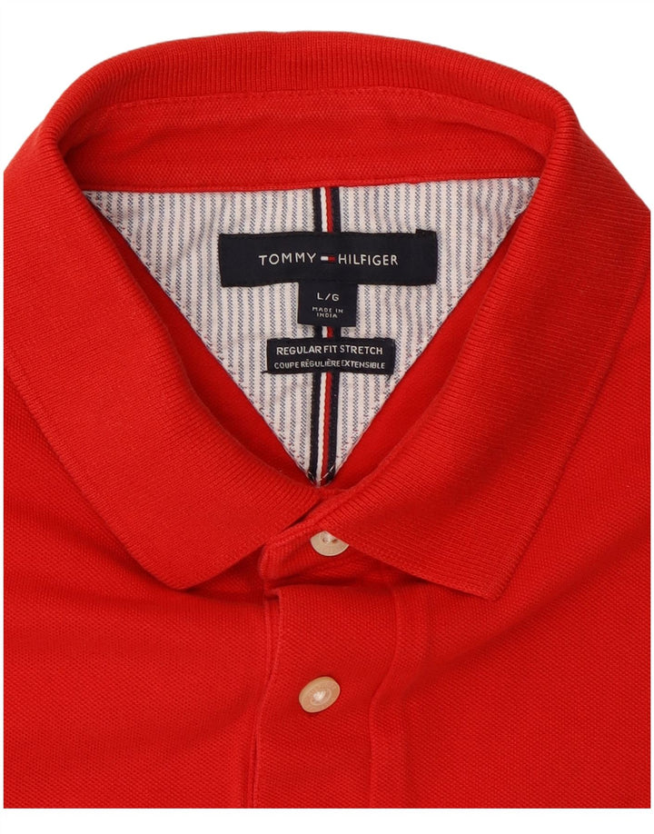 Tommy Hilfiger Polo Regular Fit Homme Coton Rouge Large