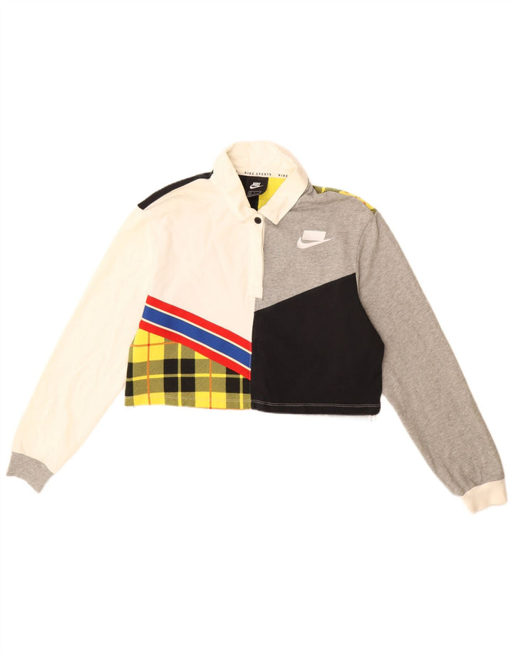 NIKE Polo de rugby court surdimensionné pour femme UK 10 Small Multicolore