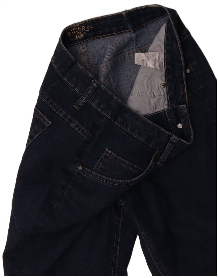 Lee Womens Riders Capri Jeans US 8 Medium W30 L18 Bleu Marine Coton