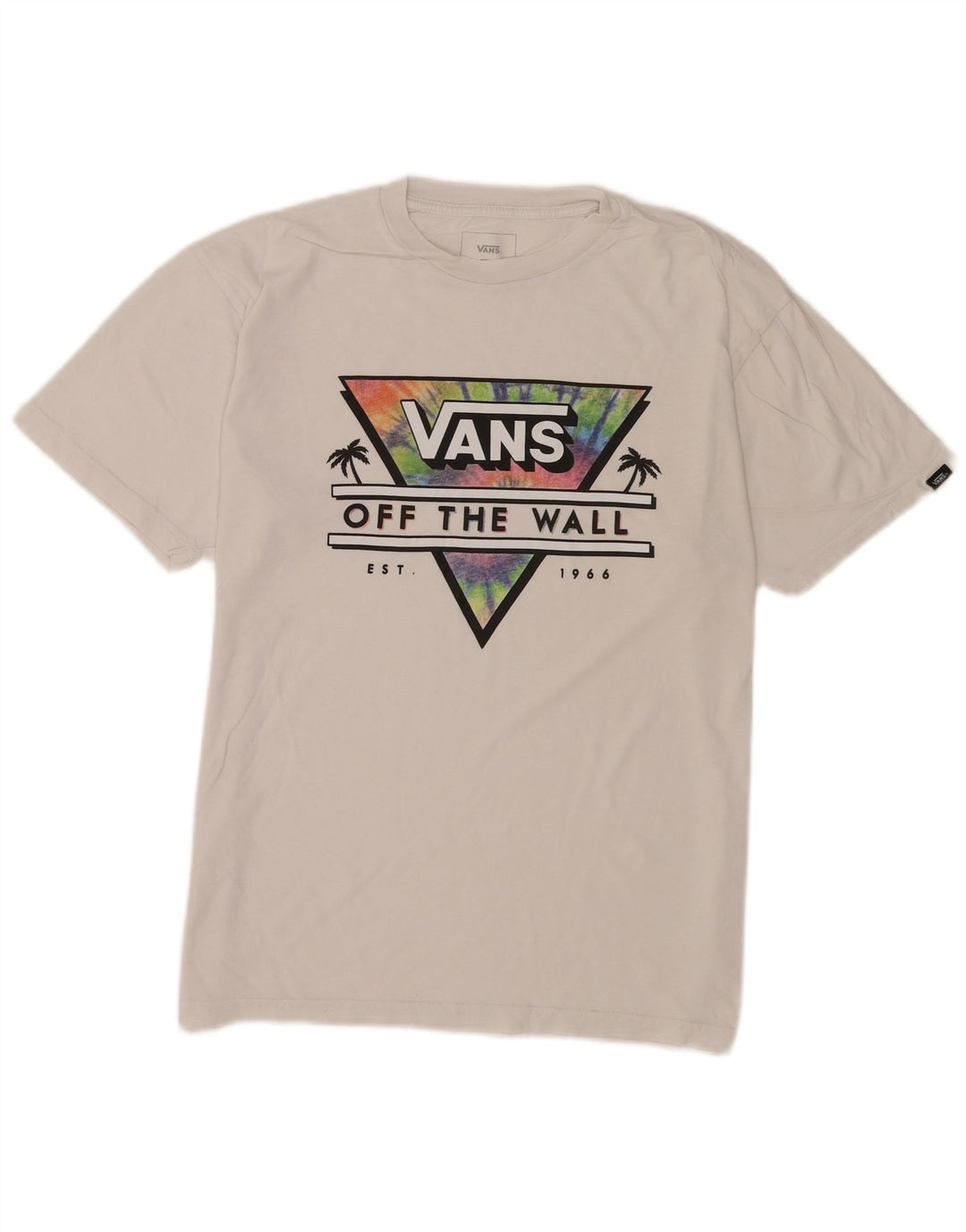 Vans Homme Coupe Classique T-Shirt Graphique Haut Blanc Moyen Coton